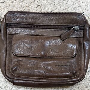 Fossil Dark Brown Leather Belt Bag